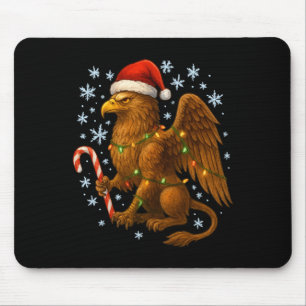 Christmas Griffin Magic Mythical Holiday Srit Long Mouse Mat