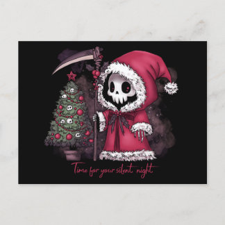 Christmas Grim Reaper Holiday Postcard