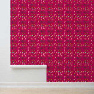 Christmas Groovy Pattern Wallpaper