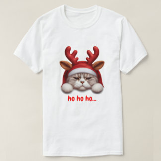Christmas Grumpy Cat Reindeer T-Shirt
