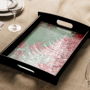 Christmas Grunge Red Green and White XMas Tree Tissue Paper