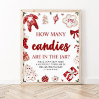 Christmas Guess How Many Candies Baby Shower Game