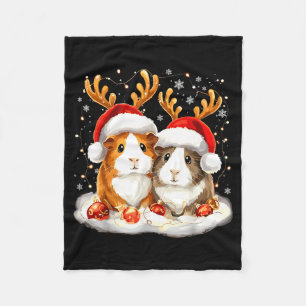 Christmas Guinea G Reindeer Xmas  Fleece Blanket