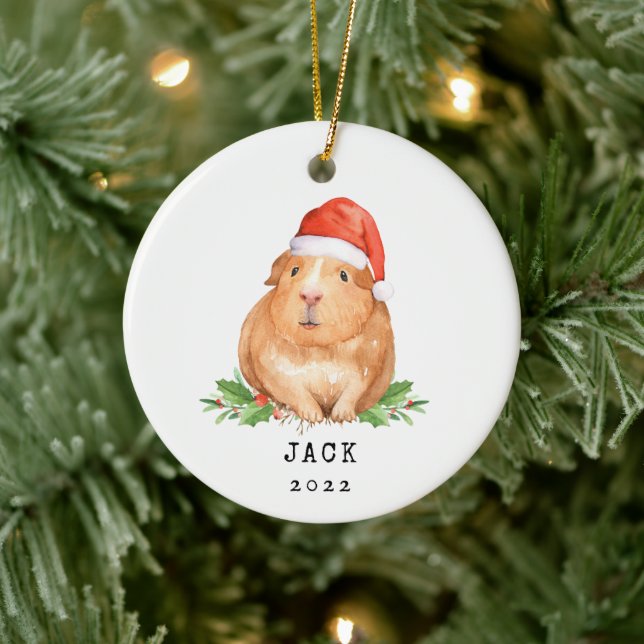 Christmas Guinea Pig Animal Lover Gifts Ornament (Tree)