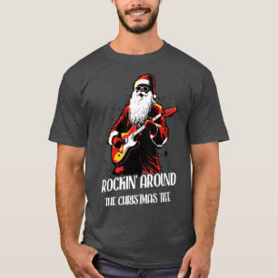 Christmas Guitar Gift Santa Claus Guitarist Funny T-Shirt