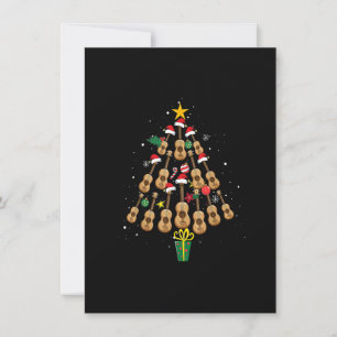 Christmas Guitar Tree Santa Hat Funny Gifts Music  Invitation