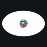 Christmas guitarist  Rockmusic Christmas (1) Oval Sticker<br><div class="desc">Christmas guitarist  Rockmusic Christmas (1)</div>