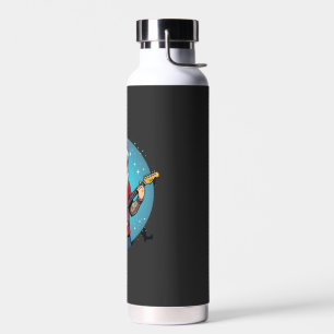 Christmas guitarist Rockmusic Christmas (1) Water Bottle