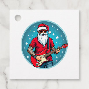Christmas guitarist  Rockmusic Christmas (2) Favour Tags