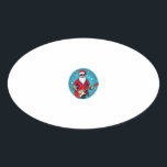 Christmas guitarist  Rockmusic Christmas (2) Oval Sticker<br><div class="desc">Christmas guitarist  Rockmusic Christmas (2)</div>