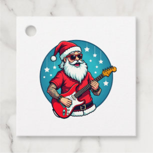 Christmas guitarist Rockmusic Christmas (3) Favour Tags