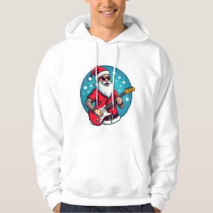 Christmas guitarist Rockmusic Christmas (3) Hoodie