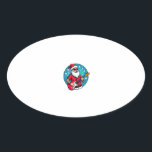 Christmas guitarist  Rockmusic Christmas (3) Oval Sticker<br><div class="desc">Christmas guitarist  Rockmusic Christmas (3)</div>