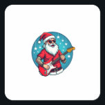 Christmas guitarist  Rockmusic Christmas (3) Square Sticker<br><div class="desc">Christmas guitarist  Rockmusic Christmas (3)</div>