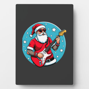 Christmas guitarist Rockmusic Christmas (4) Plaque