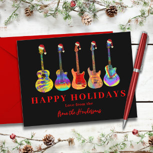 Christmas Guitars Personalised  Holiday Card