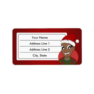 Christmas guy cartoon label