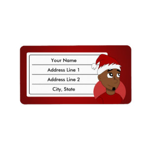Christmas guy cartoon label