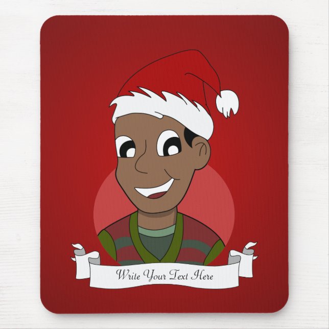 Christmas guy cartoon mouse mat (Front)