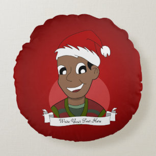 Christmas guy cartoon round cushion