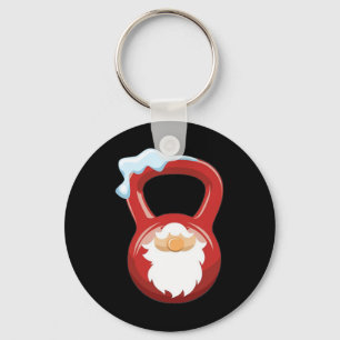 Christmas Gym Workout Gnome Kettlebell Xmas For Gy Key Ring