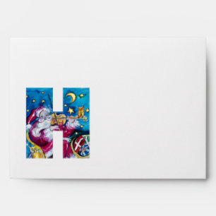 CHRISTMAS H LETTER / INSPIRED SANTA MONOGRAM ENVELOPES