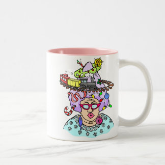 Christmas Hair Two-Tone Coffee Mug
