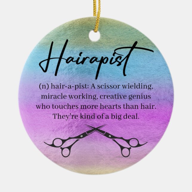 Christmas Hairdresser Ornament (Front)