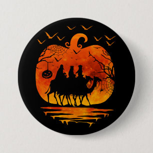 CHRISTMAS HALLOWEEN COSTUME PUMPKIN CHRISTMAS GIFT 7.5 CM ROUND BADGE