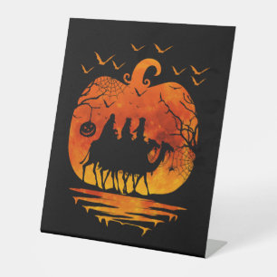 CHRISTMAS HALLOWEEN COSTUME PUMPKIN CHRISTMAS GIFT PEDESTAL SIGN