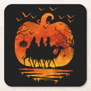 CHRISTMAS HALLOWEEN COSTUME PUMPKIN CHRISTMAS GIFT SQUARE PAPER COASTER