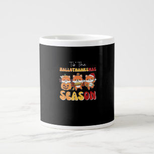 Christmas Halloween Tis The Hallothanksmas Season Large Coffee Mug