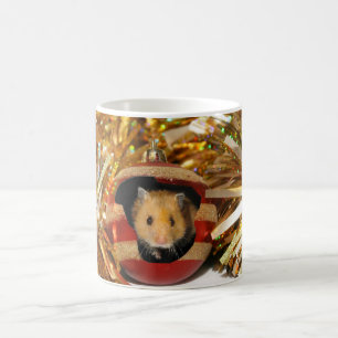 Christmas hamster coffee mug