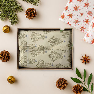 Christmas Hand-Lettered Tree Tissue Paper