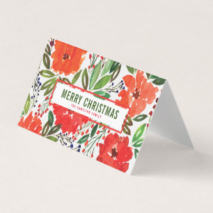 Christmas & Hand Painted Folded Card