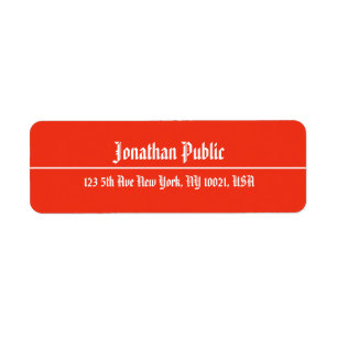 Christmas Hand Script Red Template Return Address