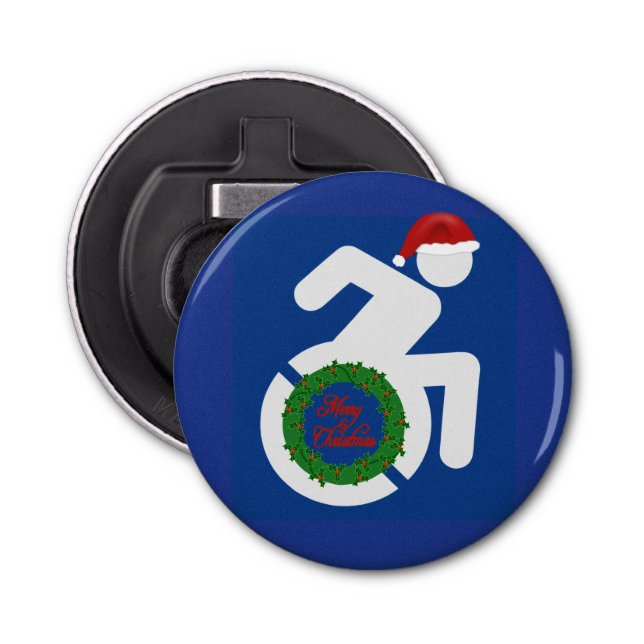 Christmas Handicapped Bottle Opener (Front)