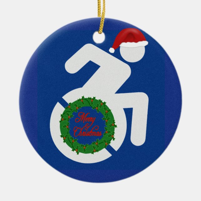 Christmas Handicapped Ceramic Tree Decoration (Front)