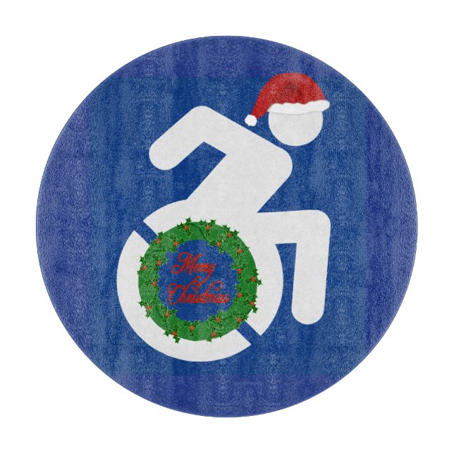 Christmas Handicapped Cutting Board (Front)