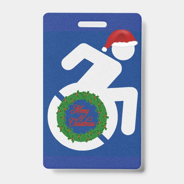 Christmas Handicapped ID Badge (Front)