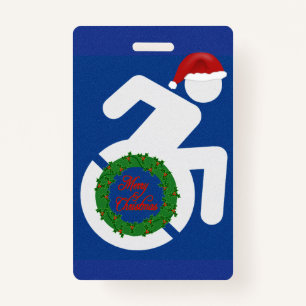 Christmas Handicapped ID Badge