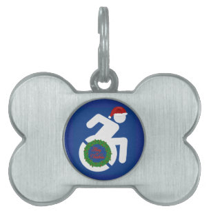 Christmas Handicapped Pet ID Tag