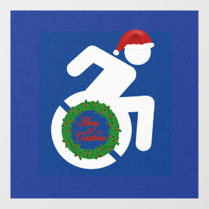 Christmas Handicapped Window Cling