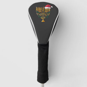 Christmas Hanukkah Jewish Santa Menorah Golf Head Cover