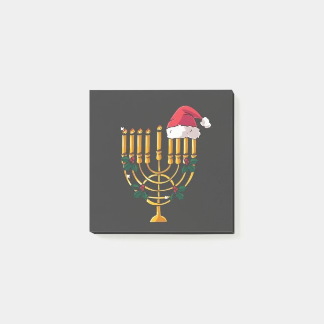 Christmas Hanukkah Jewish Santa Menorah  Post-it Notes (Front)