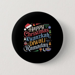 Christmas Hanukkah Kwanzaa Diwali Ramadan 6 Cm Round Badge