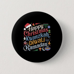 Christmas Hanukkah Kwanzaa Diwali Ramadan 6 Cm Round Badge