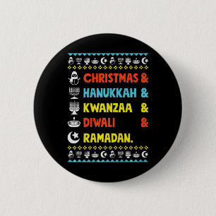 Christmas Hanukkah Kwanzaa Diwali Ramadan Funny Ug 6 Cm Round Badge