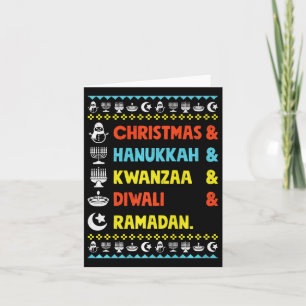 Christmas Hanukkah Kwanzaa Diwali Ramadan Funny Ug Card