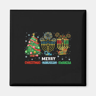 Christmas Hanukkah Kwanzaa Happy Holidays Matching Magnet